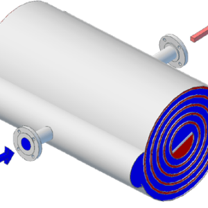 Spiral heat exchanger diagram